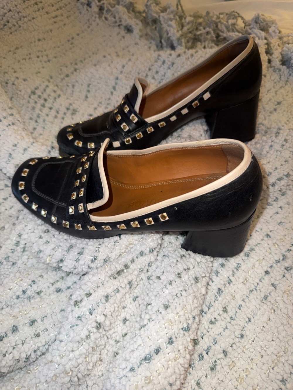 TORY BURCH 55MM LOAFER NAPPA LEATHER METALLIC NAPPA LEATHER SZE 7.5 - Picture 5 of 8